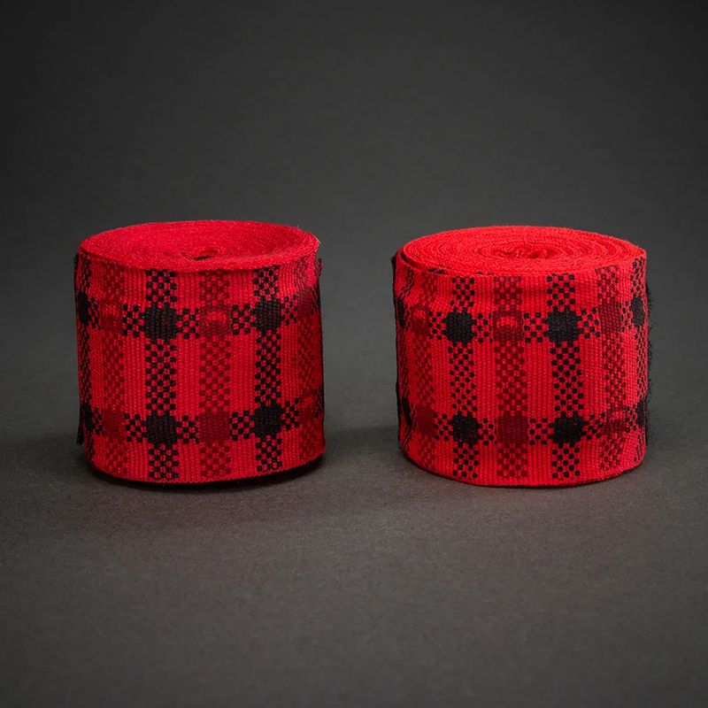 Boxerské bandáže Venum Tartan Handwraps 450 cm fury red 2