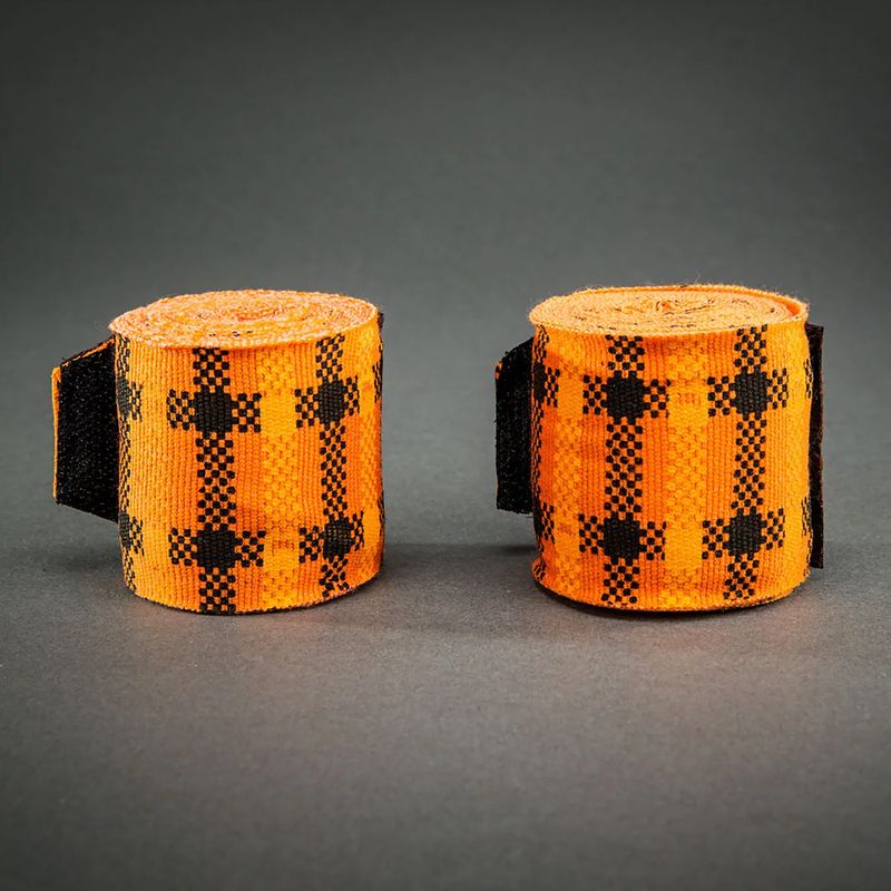 Boxerské bandáže Venum Tartan Handwraps 450 cm pumpkin 2