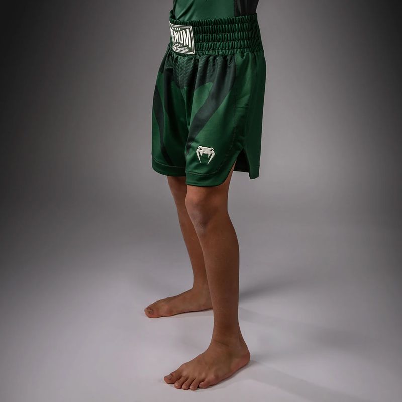 Dětské tréninkové šortky Venum Attack Kids Boxing forest green/off white 4