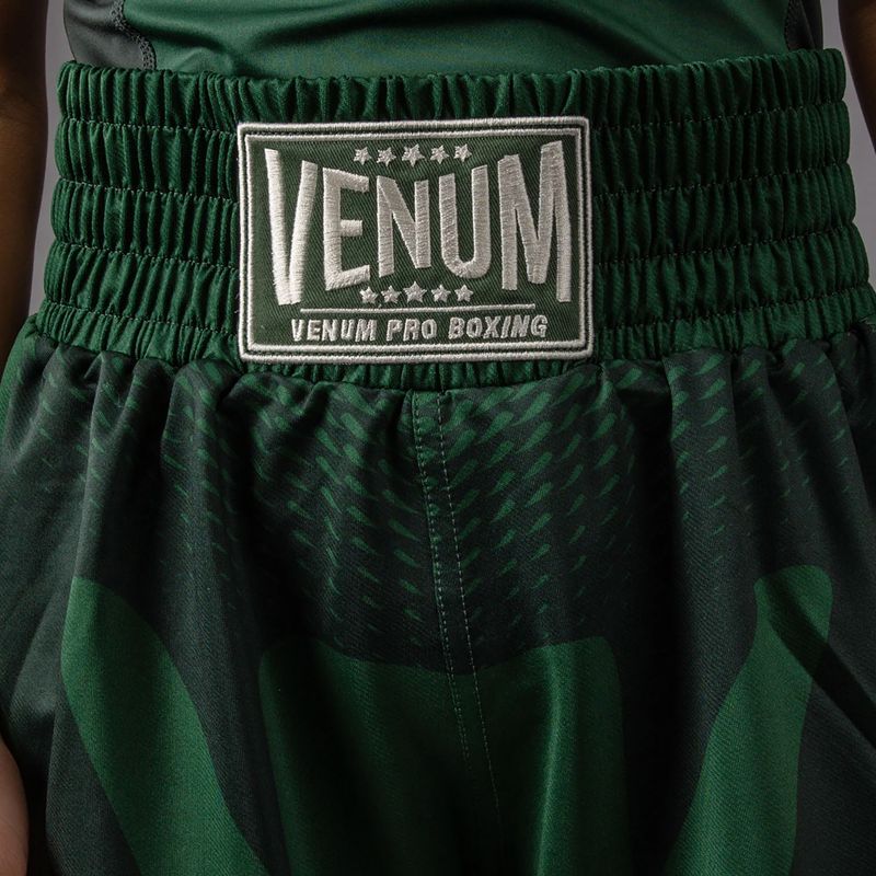 Dětské tréninkové šortky Venum Attack Kids Boxing forest green/off white 6
