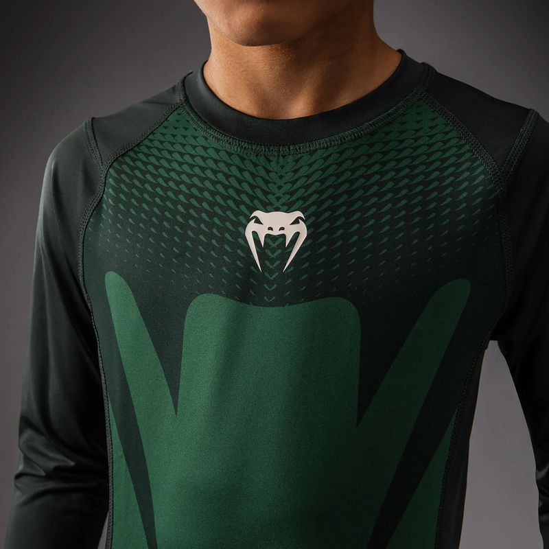 Dětský rashguard Venum Attack Kids Rashguard forest green/off white 4