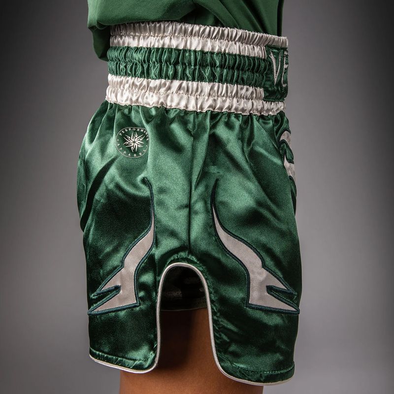 Dětské tréninkové šortky Venum Inferno Muay Thai forest green/off white 5