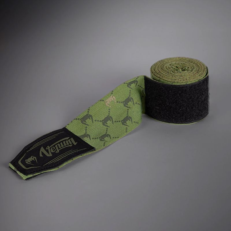 Boxerské bandáže Venum Monogram Hand Wraps Advanced 250 cm khaki 3