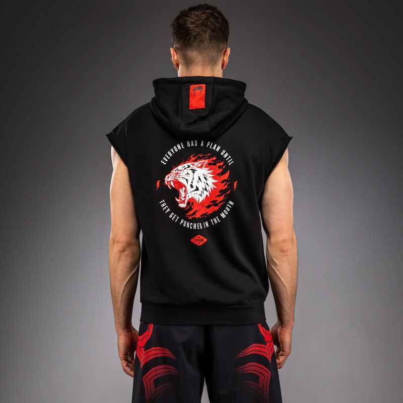 Pánská mikina Venum x Mike Tyson Tiger Sleeveless Hoodie deep black/intense red 3