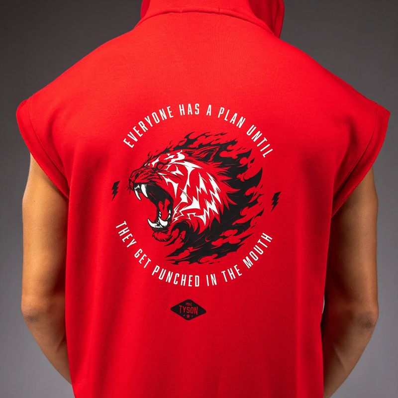 Pánská mikina Venum x Mike Tyson Tiger Sleeveless Hoodie intense red/deep black 6