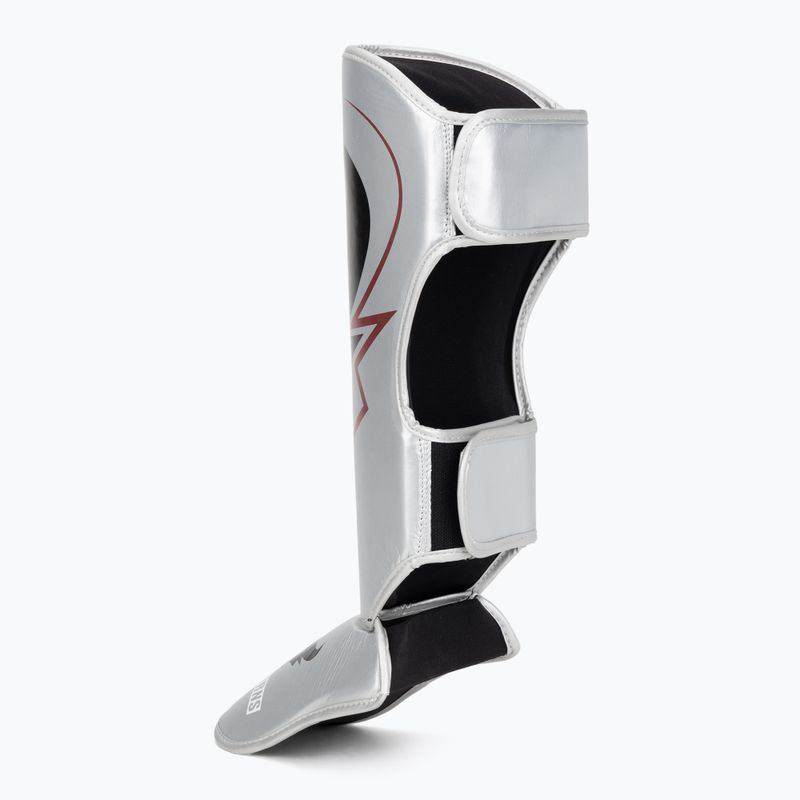 Chrániče holení a chodidel Venum Ringhorns Charger Shin silver/black 3