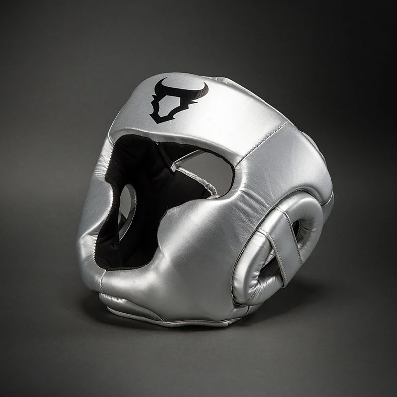 Boxerská helma Venum Ringhorns Charger Headgear silver/black 2