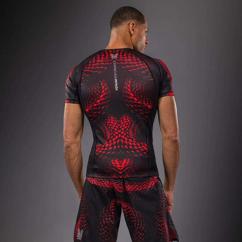 Pánský rashguard Venum Matupa Short Sleeve black/red/silver 2