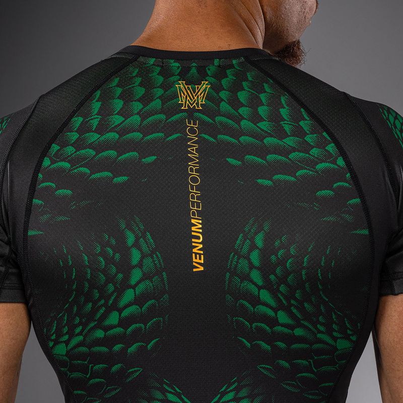 Pánský rashguard Venum Matupa Short Sleeve black/green/gold 5