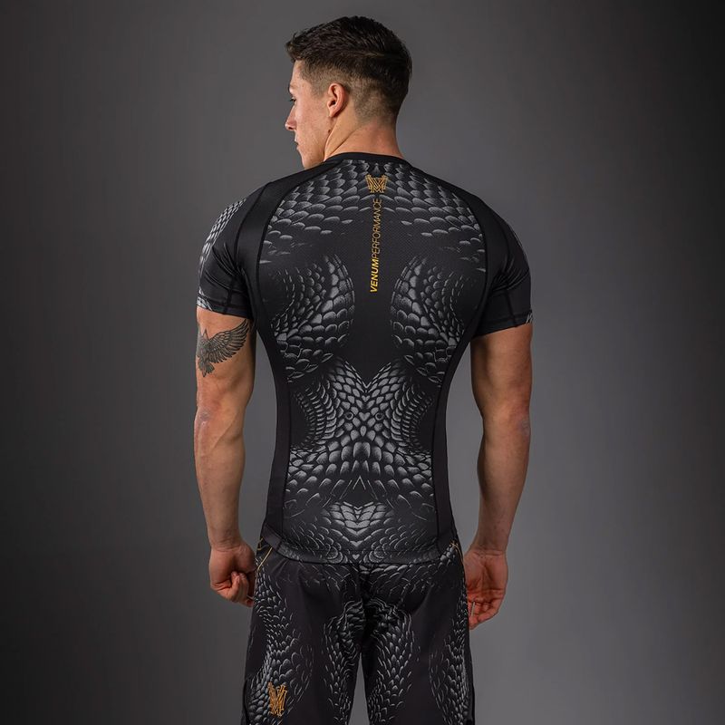 Pánský rashguard Venum Matupa Short Sleeve black/grey/gold 2