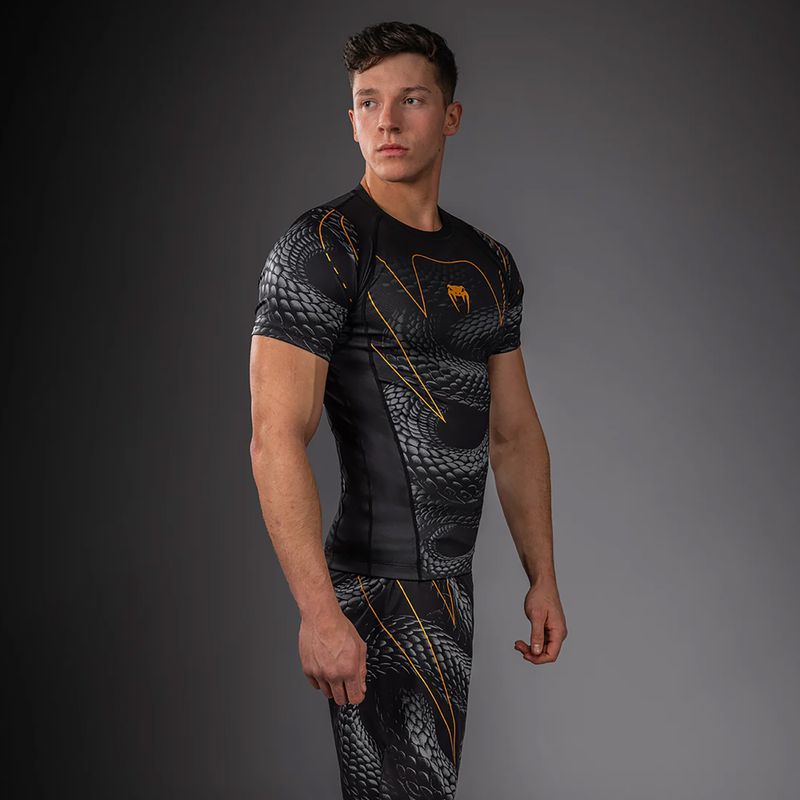Pánský rashguard Venum Matupa Short Sleeve black/grey/gold 3