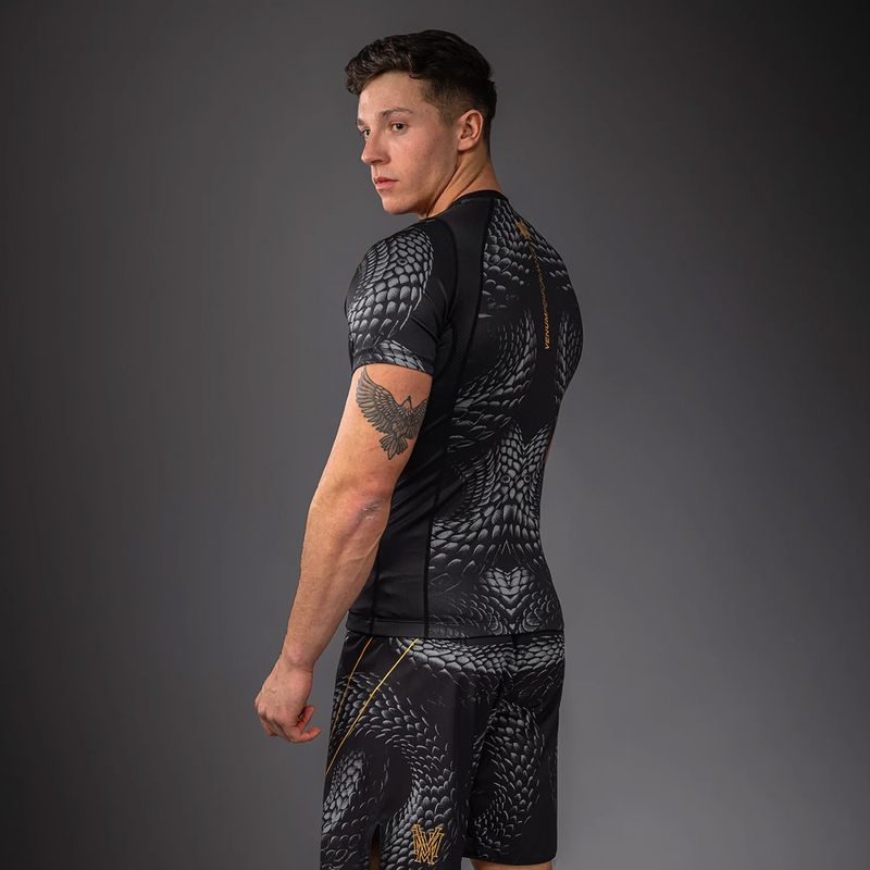 Pánský rashguard Venum Matupa Short Sleeve black/grey/gold 4