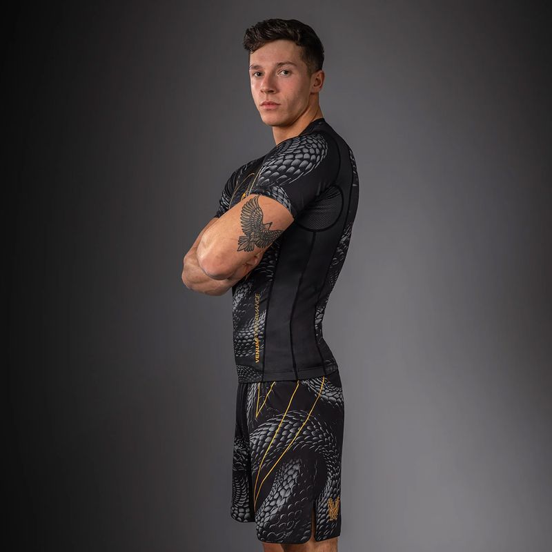 Pánský rashguard Venum Matupa Short Sleeve black/grey/gold 5