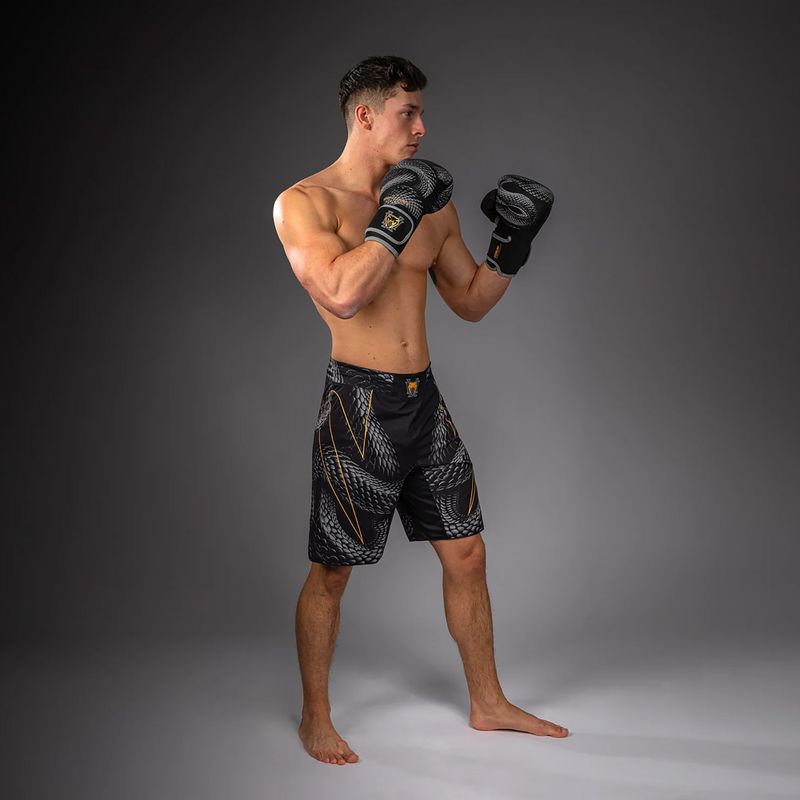 Pánské tréninkové šortky Venum Matupa Fightshorts black/grey/gold 2