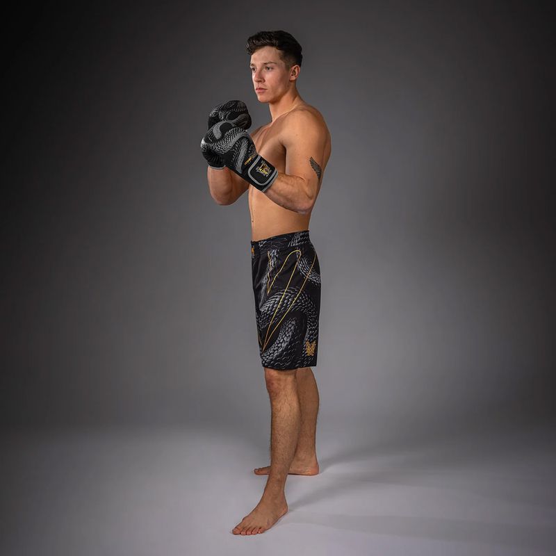 Pánské tréninkové šortky Venum Matupa Fightshorts black/grey/gold 4