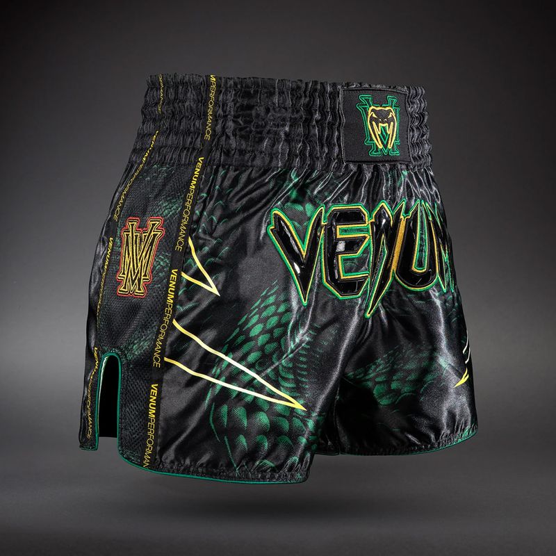 Pánské tréninkové šortky Venum Matupa Muay Thai black/green/gold 3