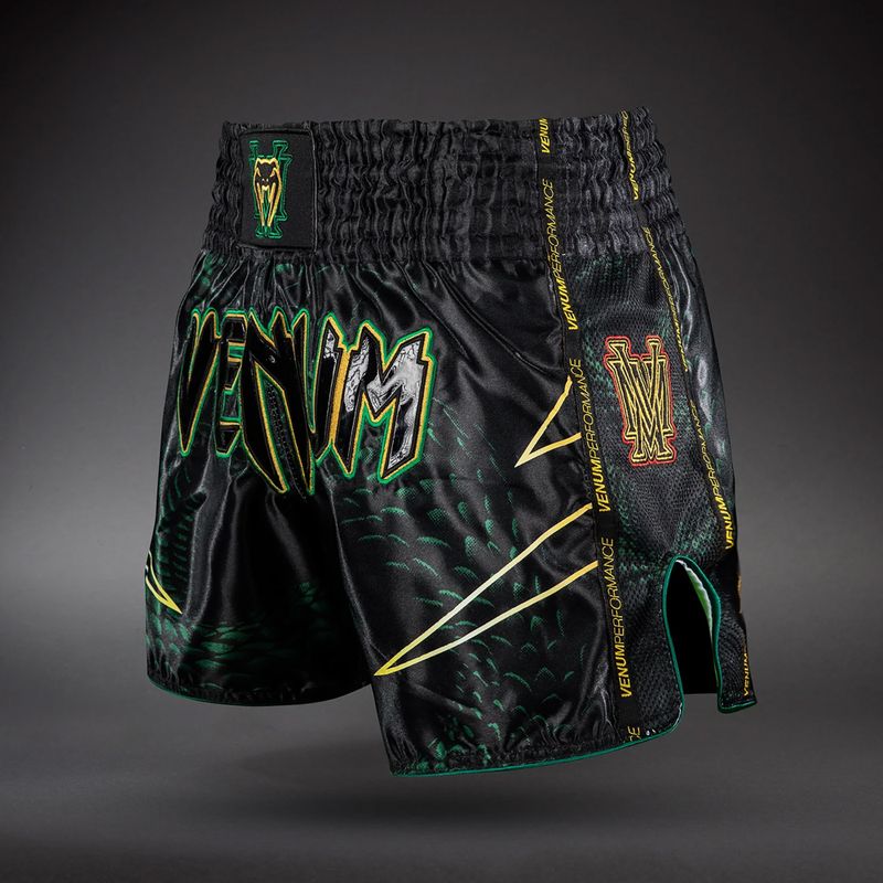 Pánské tréninkové šortky Venum Matupa Muay Thai black/green/gold 4