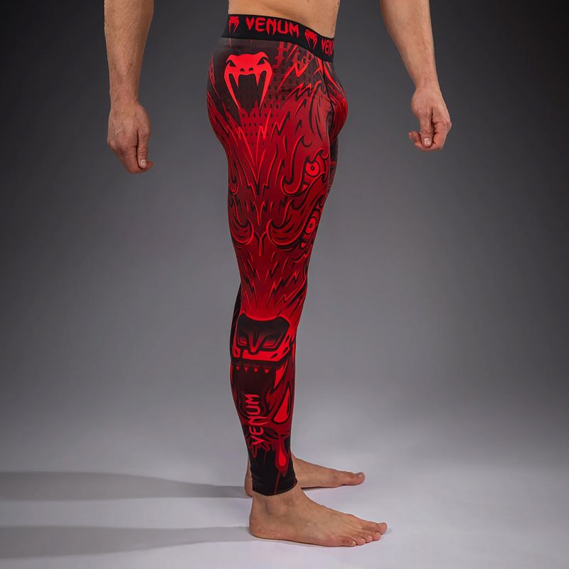 Pánské tréninkové legíny Venum Wolf Attack Spats black/red 5