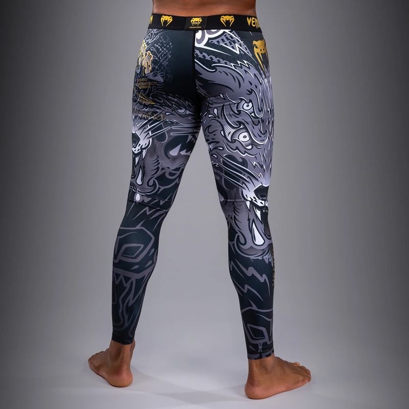 Pánské tréninkové legíny Venum Wolf Attack Spats black/grey 2