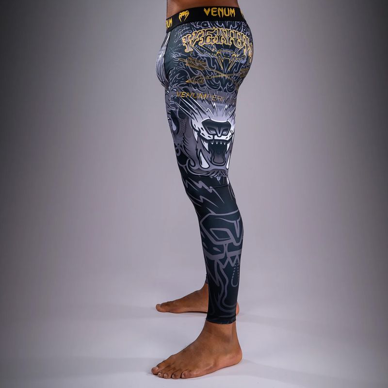 Pánské tréninkové legíny Venum Wolf Attack Spats black/grey 4