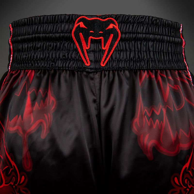 Pánské tréninkové šortky Venum Wolf Attack Muay Thai Shorts black/red 7