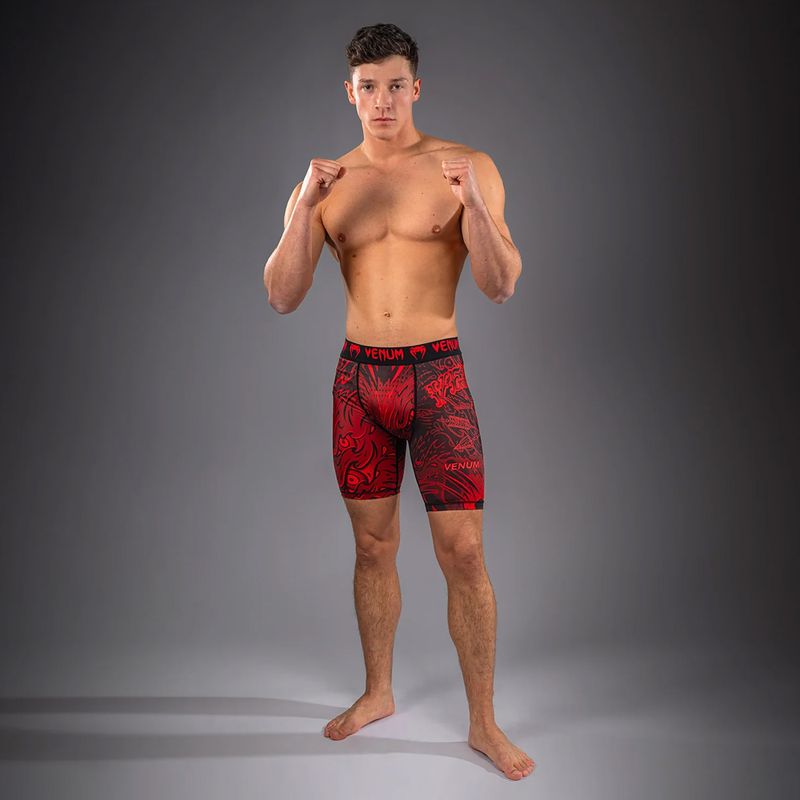 Pánské tréninkové šortky Venum Wolf Attack Vale Tudo Shorts black/red 2