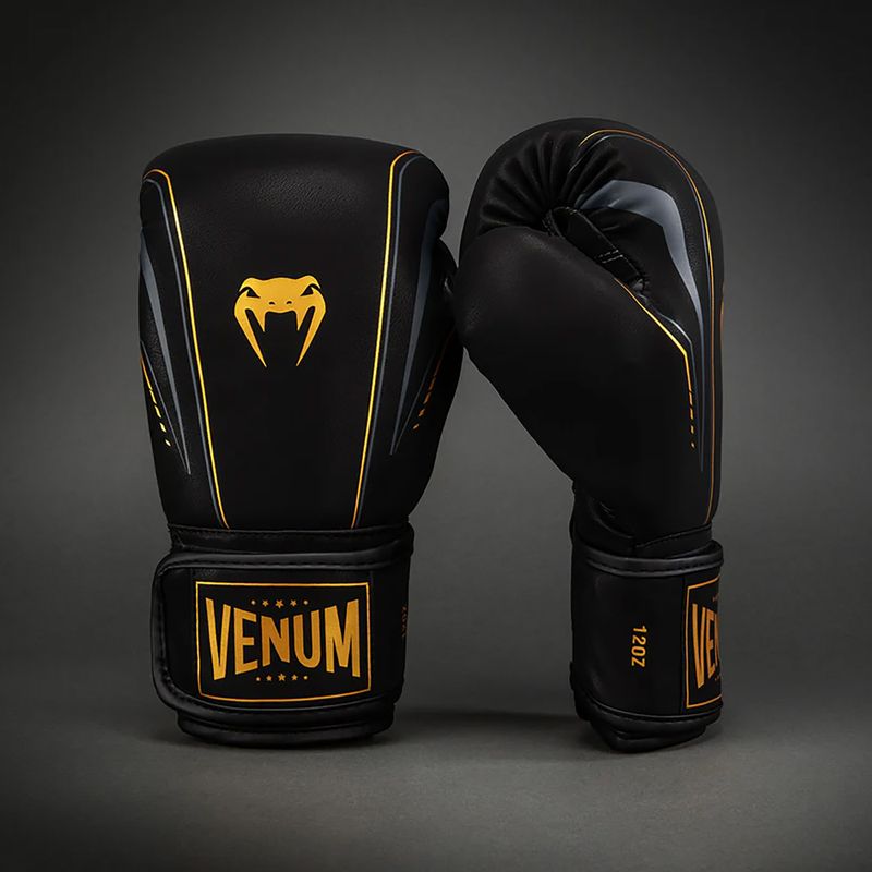Boxerské rukavice Venum Streamline Boxing black/gold 2