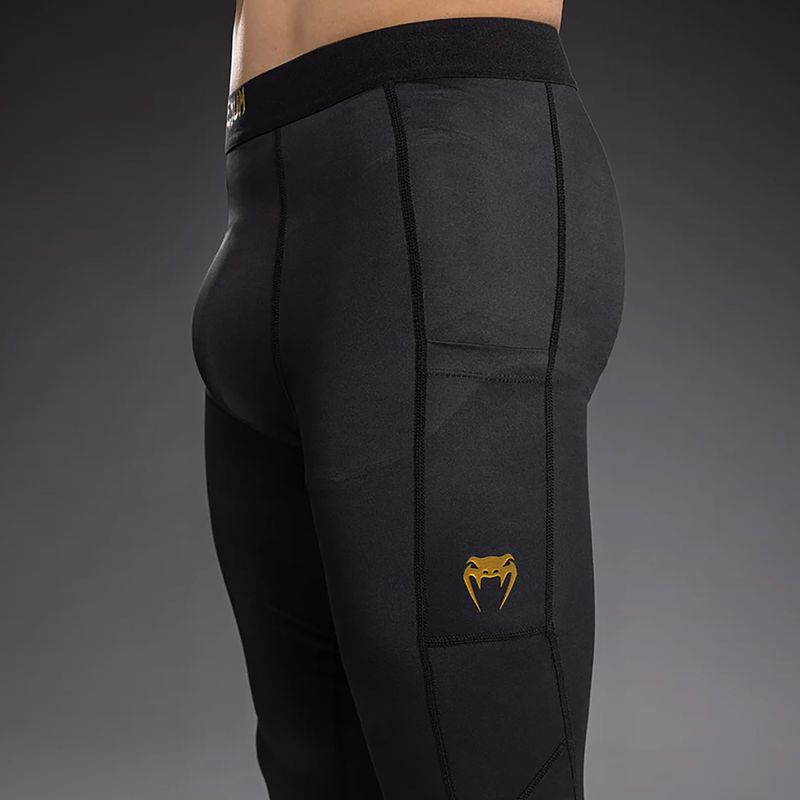 Pánské tréninkové legíny Venum Streamline Spats black/gold 5