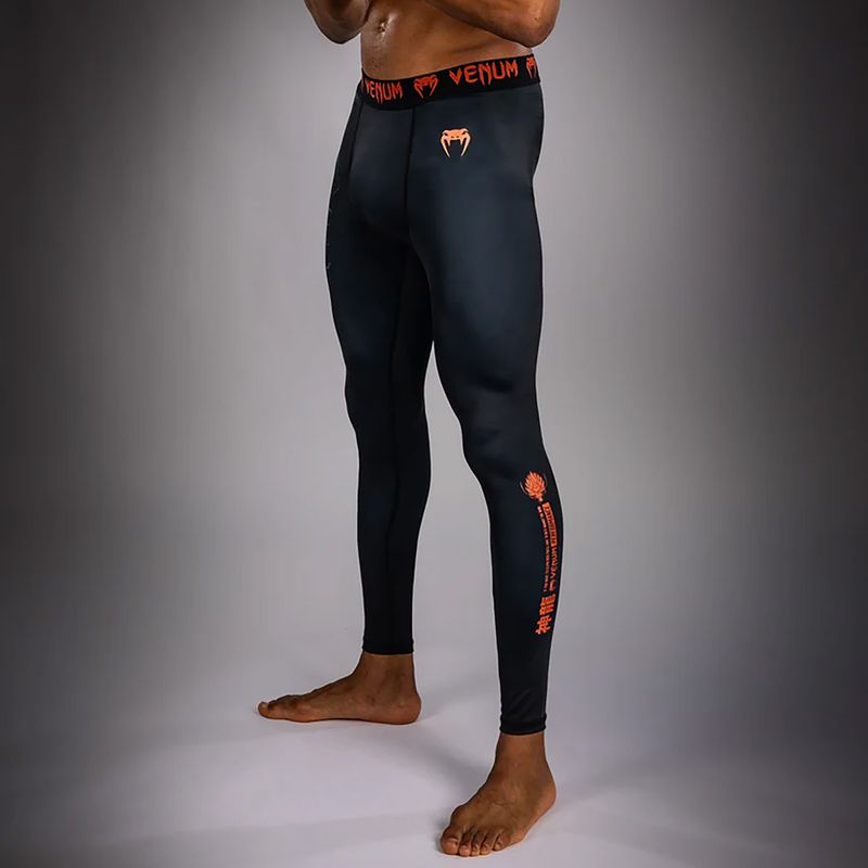 Pánské tréninkové legíny Venum Thunder Dragon Spats Black/Grey/Copper 4