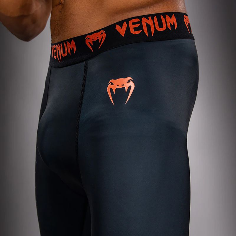 Pánské tréninkové legíny Venum Thunder Dragon Spats Black/Grey/Copper 6