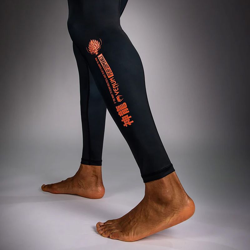 Pánské tréninkové legíny Venum Thunder Dragon Spats Black/Grey/Copper 7