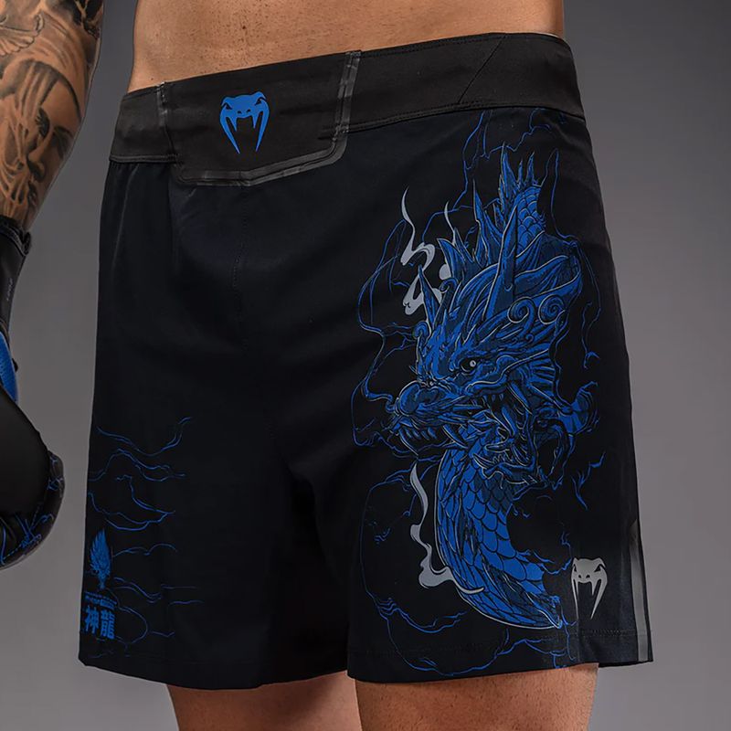 Pánské tréninkové šortky Venum Thunder Dragon Black/Royal Blue 6