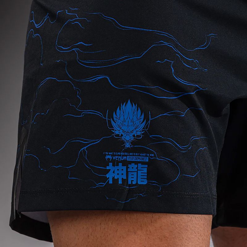 Pánské tréninkové šortky Venum Thunder Dragon Black/Royal Blue 7