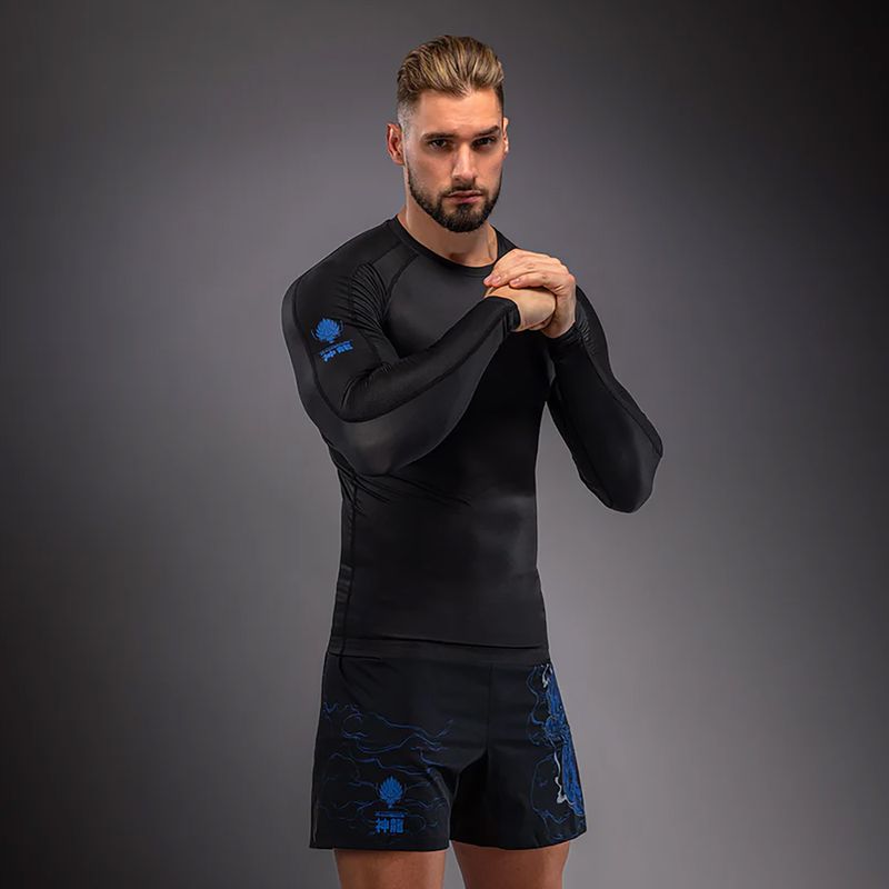 Rashguard Longsleeves Venum Thunder Dragon black/royal blue 3