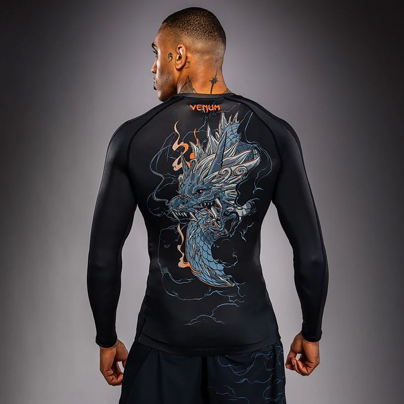 Rashguard Longsleeves Venum Thunder Dragon black/grey/copper 2