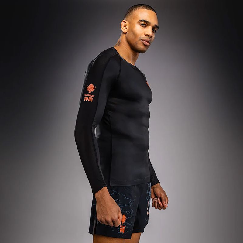 Rashguard Longsleeves Venum Thunder Dragon black/grey/copper 3
