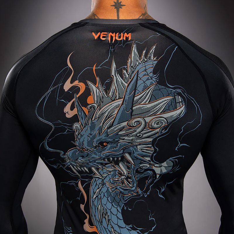 Rashguard Longsleeves Venum Thunder Dragon black/grey/copper 6