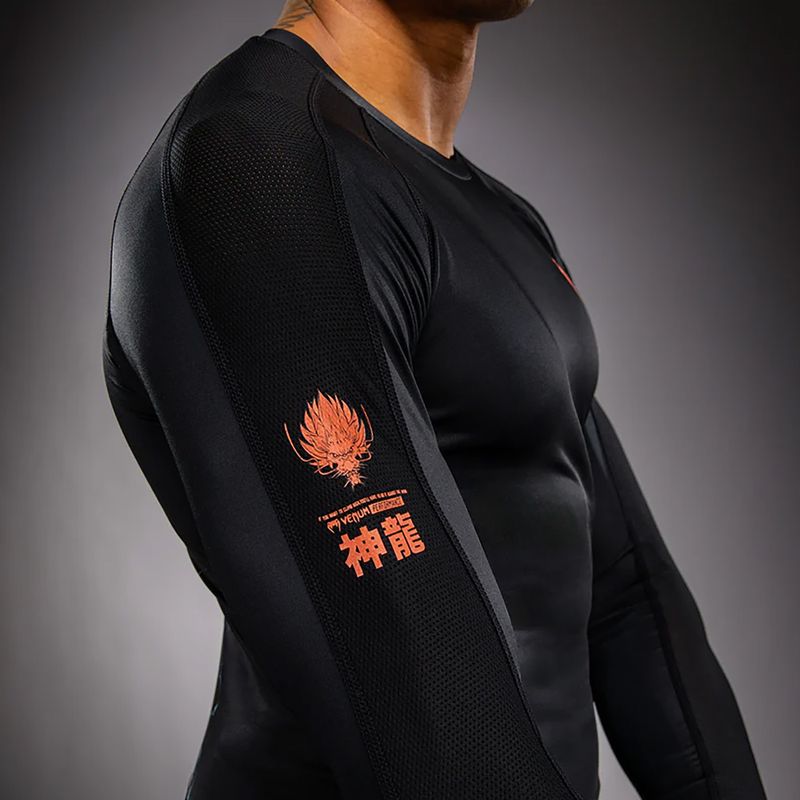 Rashguard Longsleeves Venum Thunder Dragon black/grey/copper 7