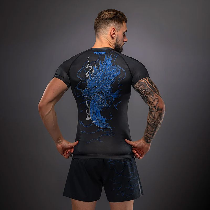 Pánský rashguard Venum Thunder Dragon black/royal blue 2