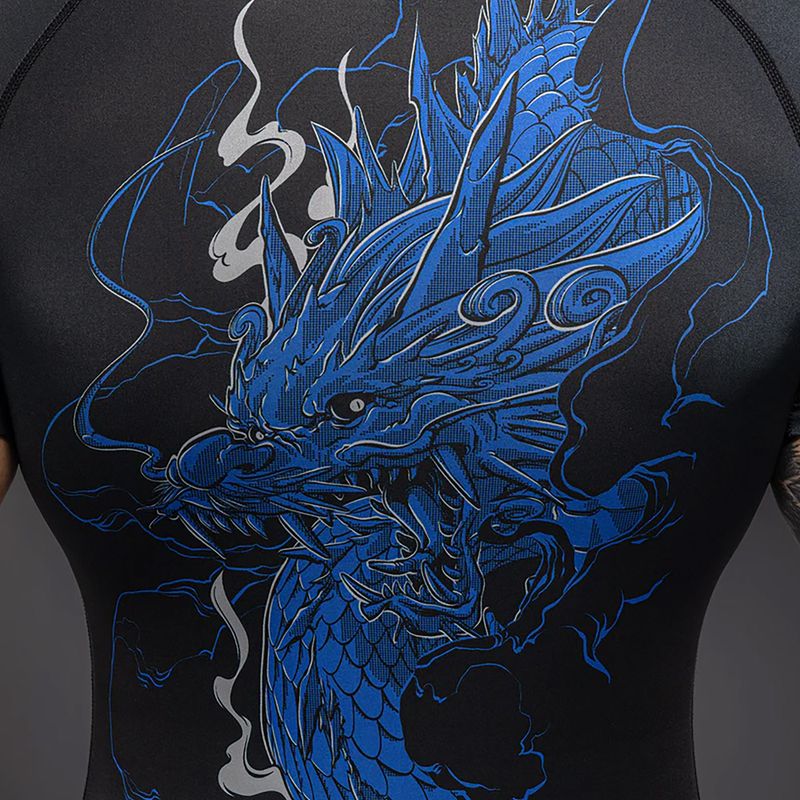 Pánský rashguard Venum Thunder Dragon black/royal blue 5