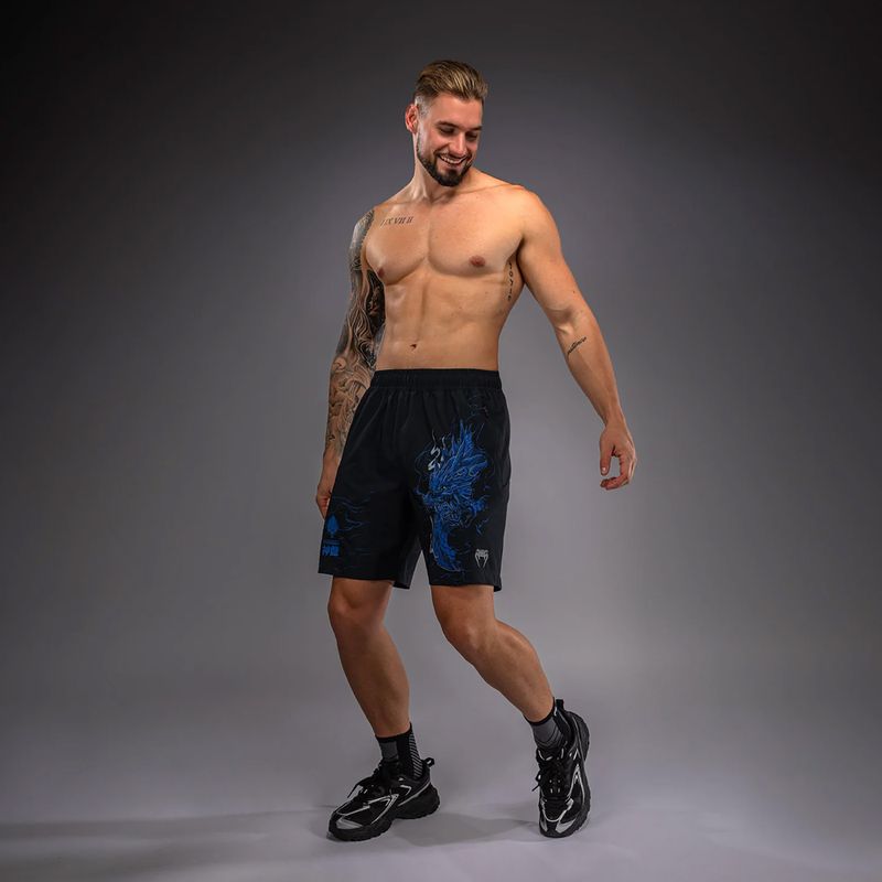 Pánské tréninkové šortky Venum Thunder Dragon Training Black/Royal Blue 2