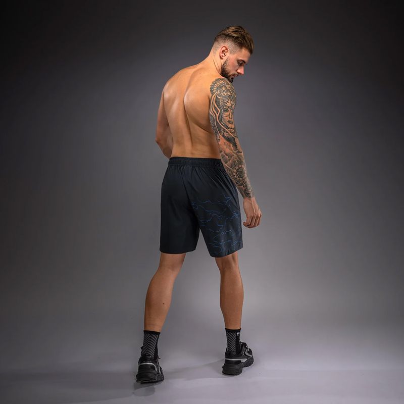 Pánské tréninkové šortky Venum Thunder Dragon Training Black/Royal Blue 3