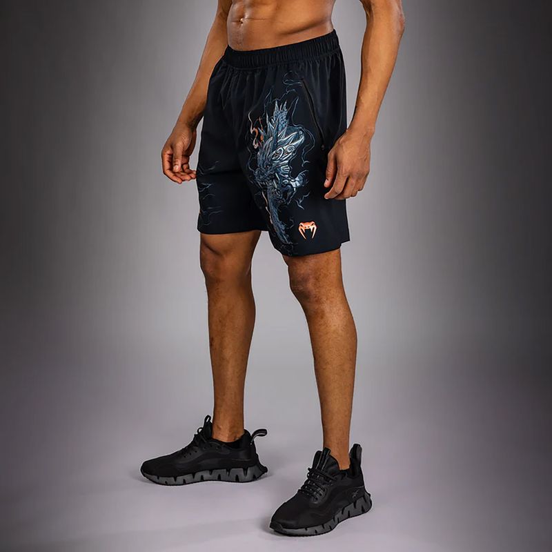 Pánské tréninkové šortky Venum Thunder Dragon Training Black/Grey/Copper 4