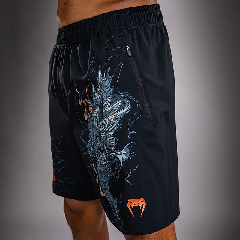 Pánské tréninkové šortky Venum Thunder Dragon Training Black/Grey/Copper 5