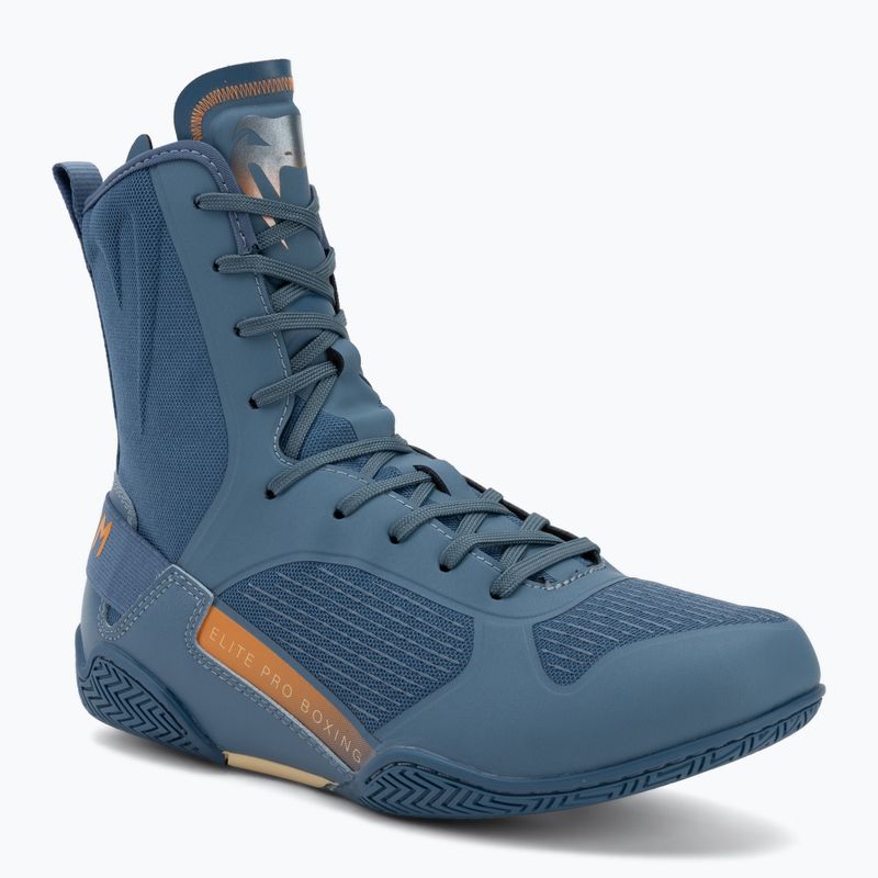 Boxerské boty Venum Elite Neo Boxing steel blue/orange