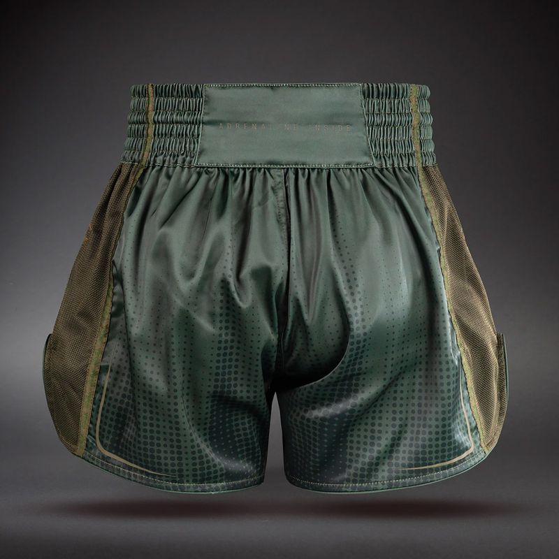 Treninkové šortky Venum Stealth Muay Thai Khaki/Dark Green 2
