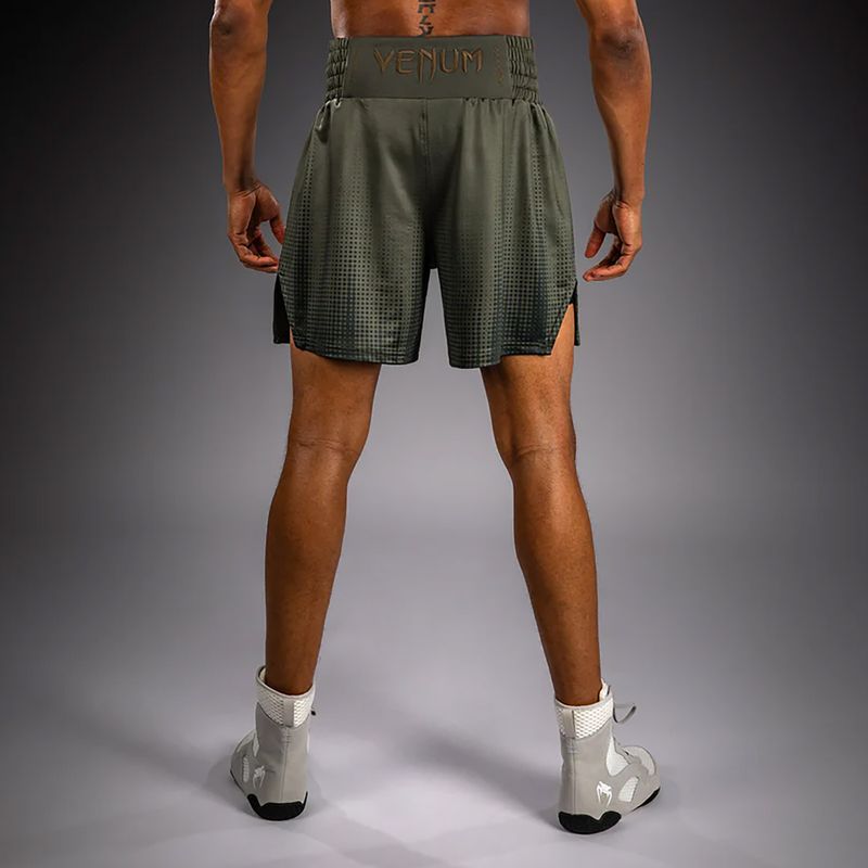 Pánské boxerské šortky Venum Stealth Boxing Khaki/Dark Green 3