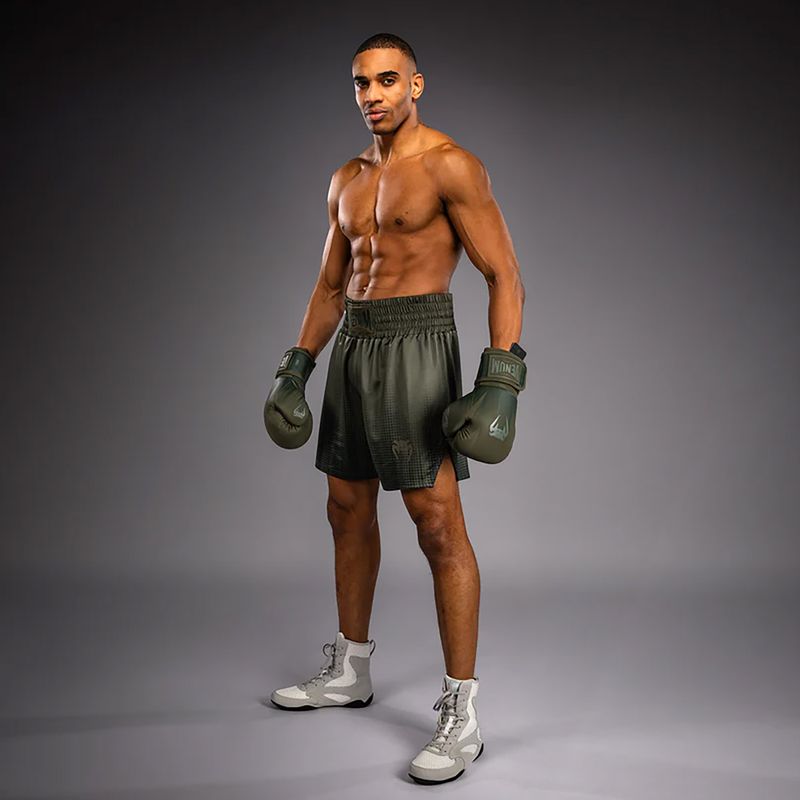 Pánské boxerské šortky Venum Stealth Boxing Khaki/Dark Green 4