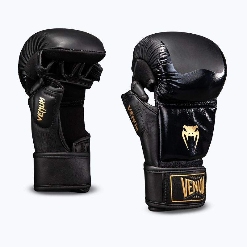 MMA rukavice Venum Attack 2.0 Sparring Leather black/gold 2