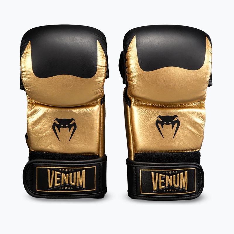 MMA rukavice Venum Attack 2.0 Sparring Leather gold/black 2